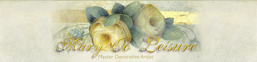 Mary Jo Leisure, Master Decorative Arist, painting books, DVDs, giclees, pattern packets, original art, shop online at the Avenue of the Arts.